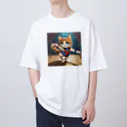 bleeの新体操する猫 Oversized T-Shirt