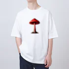 mushupのクリムゾンワックスキャップ  オーバーサイズTシャツ