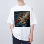 MistyStarkの宇宙を飛び交う車たち Oversized T-Shirt