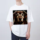 Ama'sの気難しやの犬さん オーバーサイズTシャツ