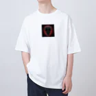 kinoko99999の恐怖の門番　架空企業ロゴ オーバーサイズTシャツ