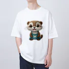 いろは物語のコツメカワウソが花屋でアルバイトしています！ オーバーサイズTシャツ