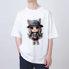 RANRAN2432MPJの猫派アイドル　にゃにゃ美ちゃん オーバーサイズTシャツ