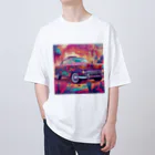 未来工房のArt Paint Car Oversized T-Shirt