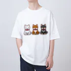 モチクマのドット絵三柴犬さん オーバーサイズTシャツ