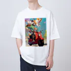 AQUAMETAVERSEのワンちゃん休日を楽しむ　なでしこ1478 Oversized T-Shirt