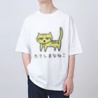 nijinekoのたてしまなねこ オーバーサイズTシャツ