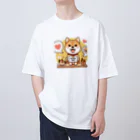 メアリーの可愛らしい表情の柴犬が感謝の気持ちを込めて Oversized T-Shirt