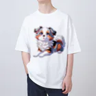 きっとカワイイ何でも図鑑の待っているワンコ Oversized T-Shirt