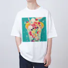 AQUAMETAVERSEの華やかな果実のシンフォニー Marsa 106 オーバーサイズTシャツ