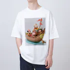 AQUAMETAVERSEの気の合う友と航海　なでしこ1478 オーバーサイズTシャツ