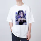 AQUAMETAVERSEの花菖蒲の優美な香り　BLUE PLUM  691 Oversized T-Shirt