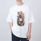 MITAKA_A_Iの植物と猫さん オーバーサイズTシャツ