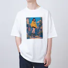 Kazuya Satoの昭和テイストカラフルPOPガーリー Oversized T-Shirt