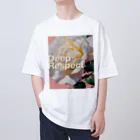 黒野のWhite Rose オーバーサイズTシャツ