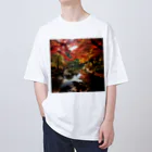 AQUAMETAVERSEの紅葉　なでしこ1478 オーバーサイズTシャツ