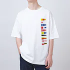 kimchinのカラフルな船の信号旗 オーバーサイズTシャツ