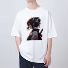 WakuWakustoreのBeautiful Samurai Oversized T-Shirt