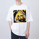 雑貨屋猫布団の黄色の外車 オーバーサイズTシャツ