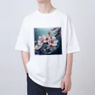 Navel Sky AIの水に咲く桜 オーバーサイズTシャツ