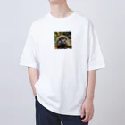 takas　shopのお花に囲まれるハリネズミ（ハリー君） Oversized T-Shirt