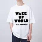 BLUE-PUNK-GIRLのWAKE UP WORLD オーバーサイズTシャツ