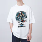 Stylo TeeのI'm Still Here Because I Do All My Stunts Oversized T-Shirt