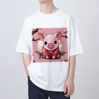 🐽ブヒブヒ🐽の子ブタちゃんのかわいいグッズ Oversized T-Shirt