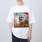 ねこ好き姉貴のねこ好き姉貴 オーバーサイズTシャツ