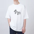 ABAREUMAのアバレウマ クロ オーバーサイズTシャツ
