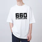 QUQU_WORKSの660軽カーライフ 軽自動車 ブラック オーバーサイズTシャツ