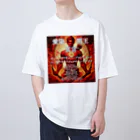 癒しと瞑想リセット開運法の愛染明王真言開運グッズ オーバーサイズTシャツ