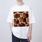 デザートグッズのケーキ オーバーサイズTシャツ