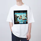 suke3kaku3のカワウソがゲームの世界に飛び込んだ！ オーバーサイズTシャツ