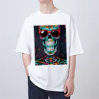 Skeletonのダイナミックなガイコツアート！ Oversized T-Shirt