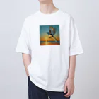 hinasoyuのシキチョウのリゾートサンセット Oversized T-Shirt