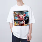 MTHの会社のぷろせすをするみにぶた管理製品開発 Oversized T-Shirt