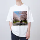 the blue seasonの春の息吹と共に - 桜のトンネルを駆ける オーバーサイズTシャツ