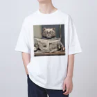 ローズのおじ猫 Oversized T-Shirt