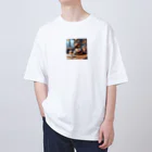 カモノハシかも？のカフェでまったりするカモノハシ Oversized T-Shirt