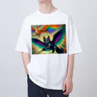 momonekokoの黒猫の魔法使い オーバーサイズTシャツ