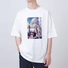 巫女スタぐらむの日本刀をもった美少女 オーバーサイズTシャツ