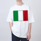 お絵かき屋さんのイタリアの国旗 Oversized T-Shirt