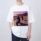 the blue seasonの紫陽花の道を駆ける オーバーサイズTシャツ