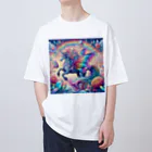 チロライショップのカラフル羽馬 Oversized T-Shirt