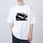 QUQU_WORKSのノーラングラーノーライフ 登坂デザイン ジープ ブラック Oversized T-Shirt