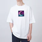 moonlightcatのグラデーションネオンカラームーン Oversized T-Shirt