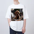 oshare_kurashiのいぬこりワン業（トイプードル） Oversized T-Shirt