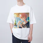 ShopＴＫの夏の爽やかな風に包まれた青年 Oversized T-Shirt