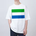 お絵かき屋さんのシエラレオネの国旗 オーバーサイズTシャツ